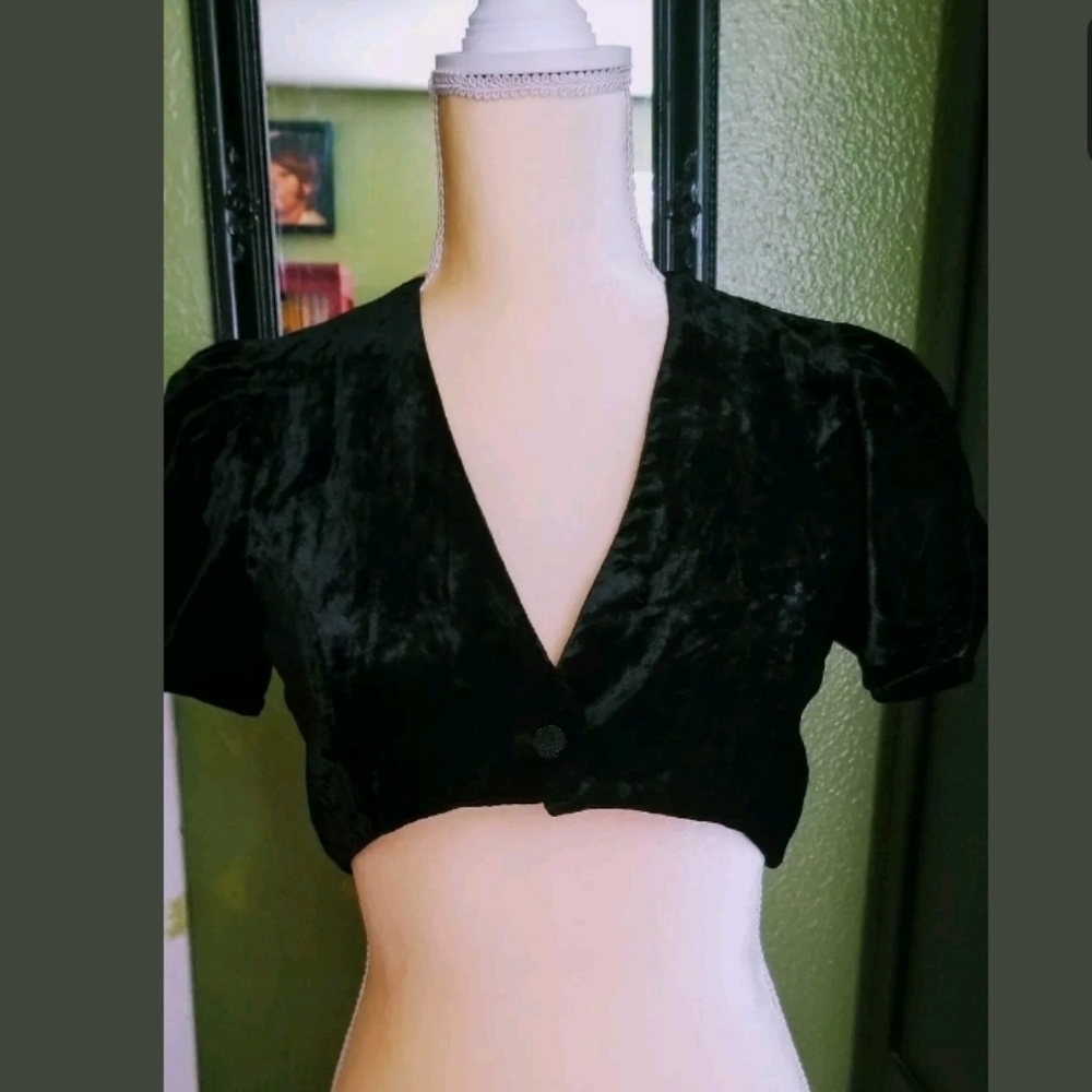 Vintage Betsey Johnson velvet cardigan